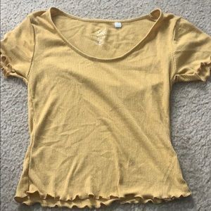 yellow crop top